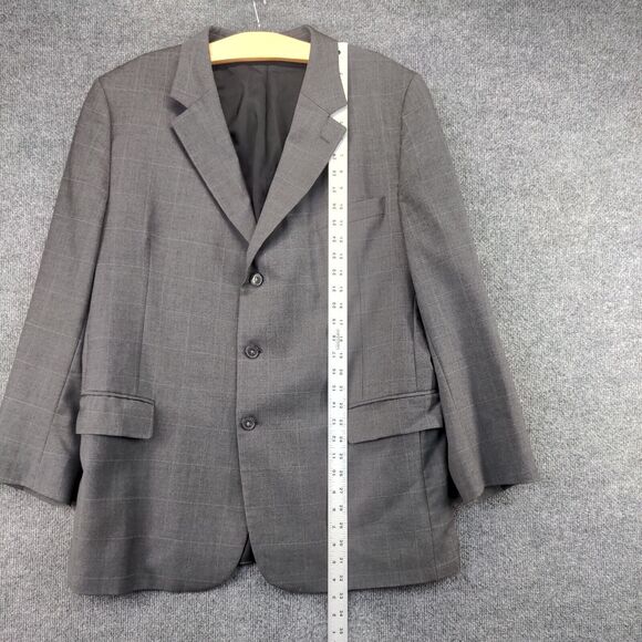 Jos. A. Bank Blazer Jacket Mens 3-Button Long Sleeve Gray Shoulder Pad - Picture 11 of 13
